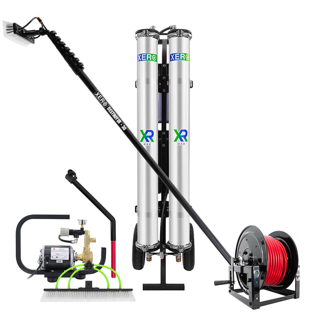 SteveO's High Reach Water Fed Pole Kit, Complete Kits