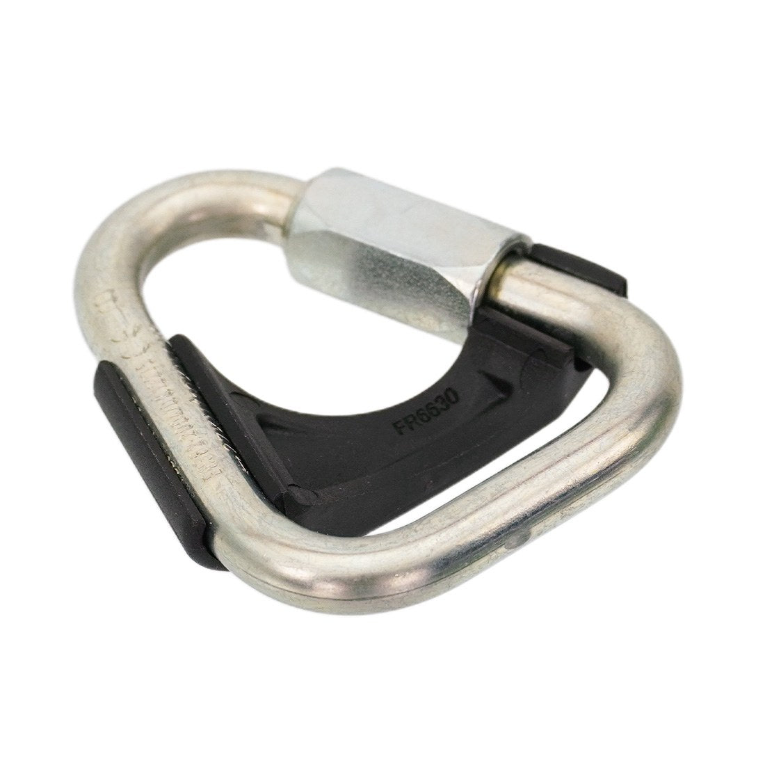 Petzl DELTA Connector Gray with Positioning Bar - 3/4 View Facing Right View