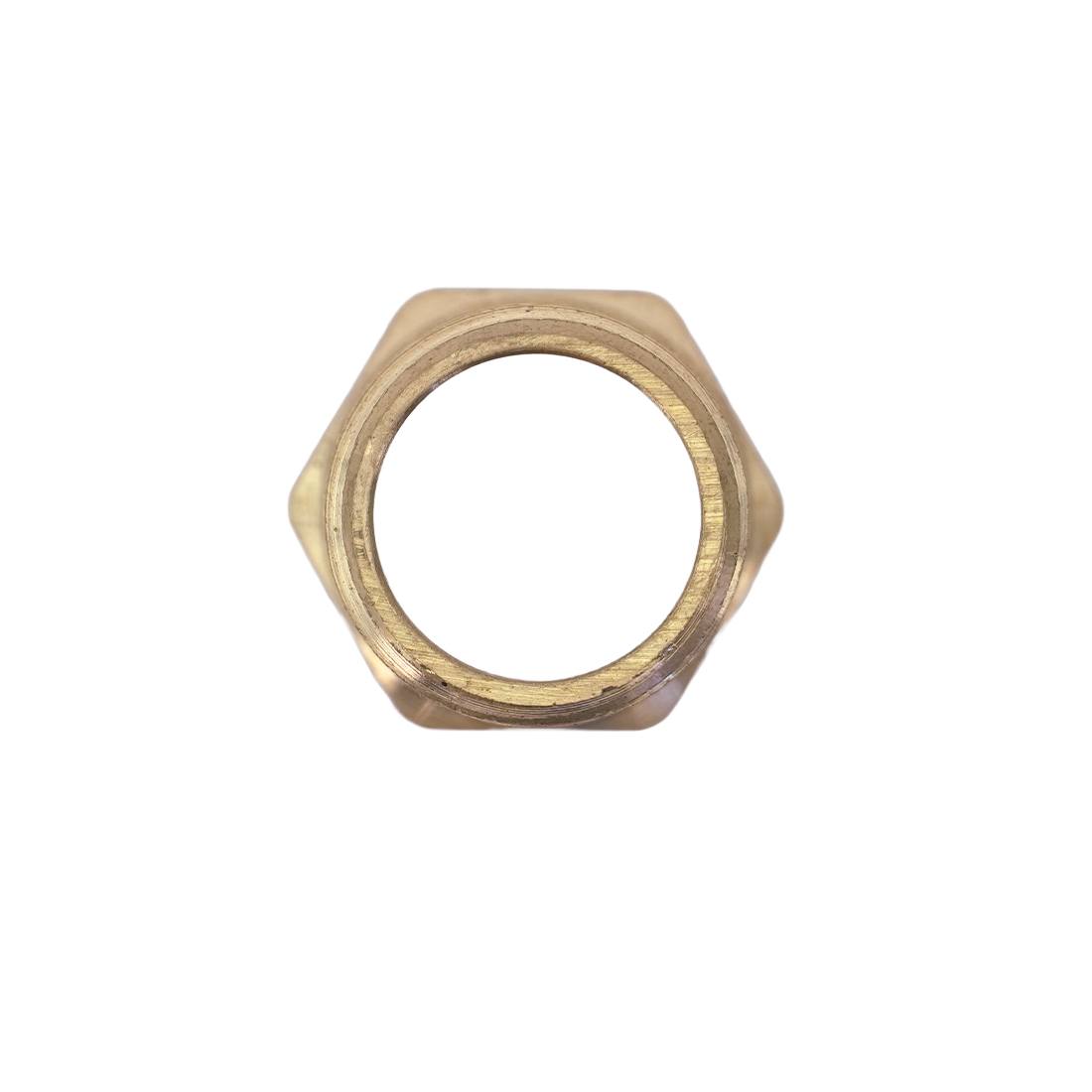 XERO Hex Nipple Brass - 1/2 Inch Top View