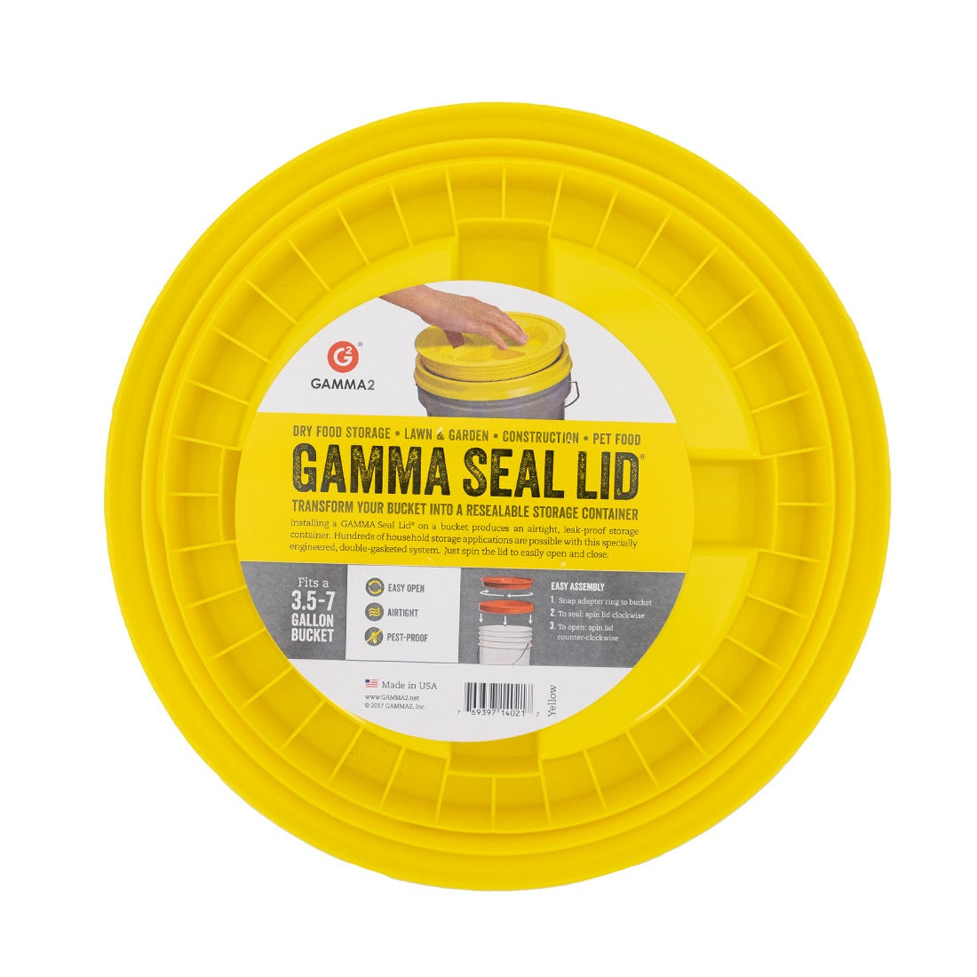 Gamma Seal Lid Yellow View