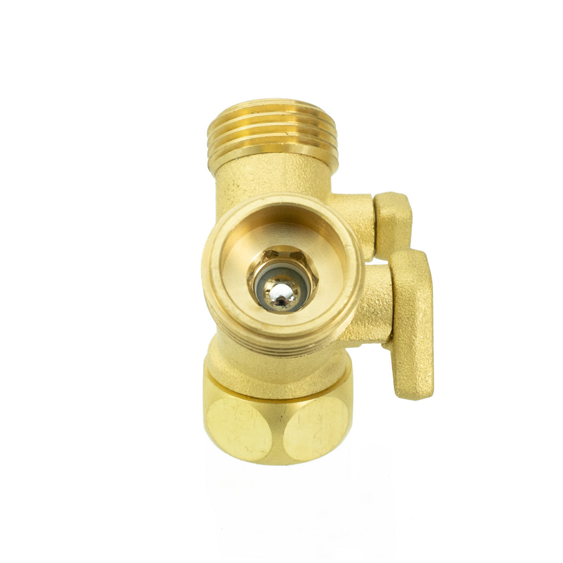 XERO Garden Hose Y Valve - Upright Bottom View