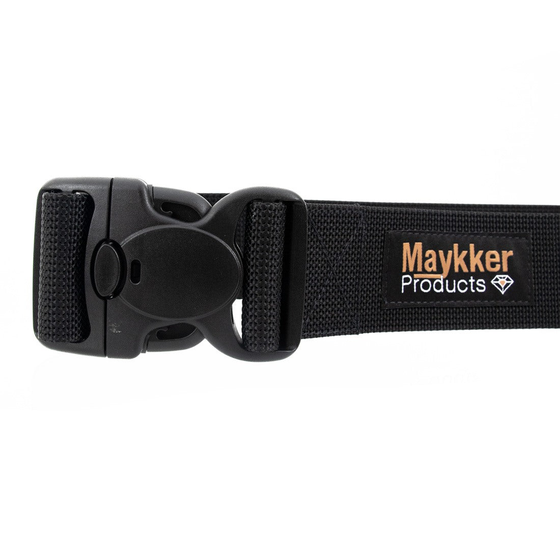 Maykker Trident Belt - Buckle and Logo Close-Up View