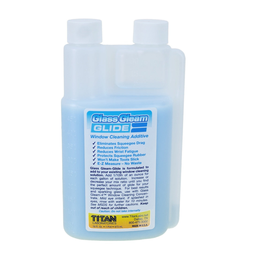 Titan Glass Gleam Glide Solution - 1 Pint - Front View