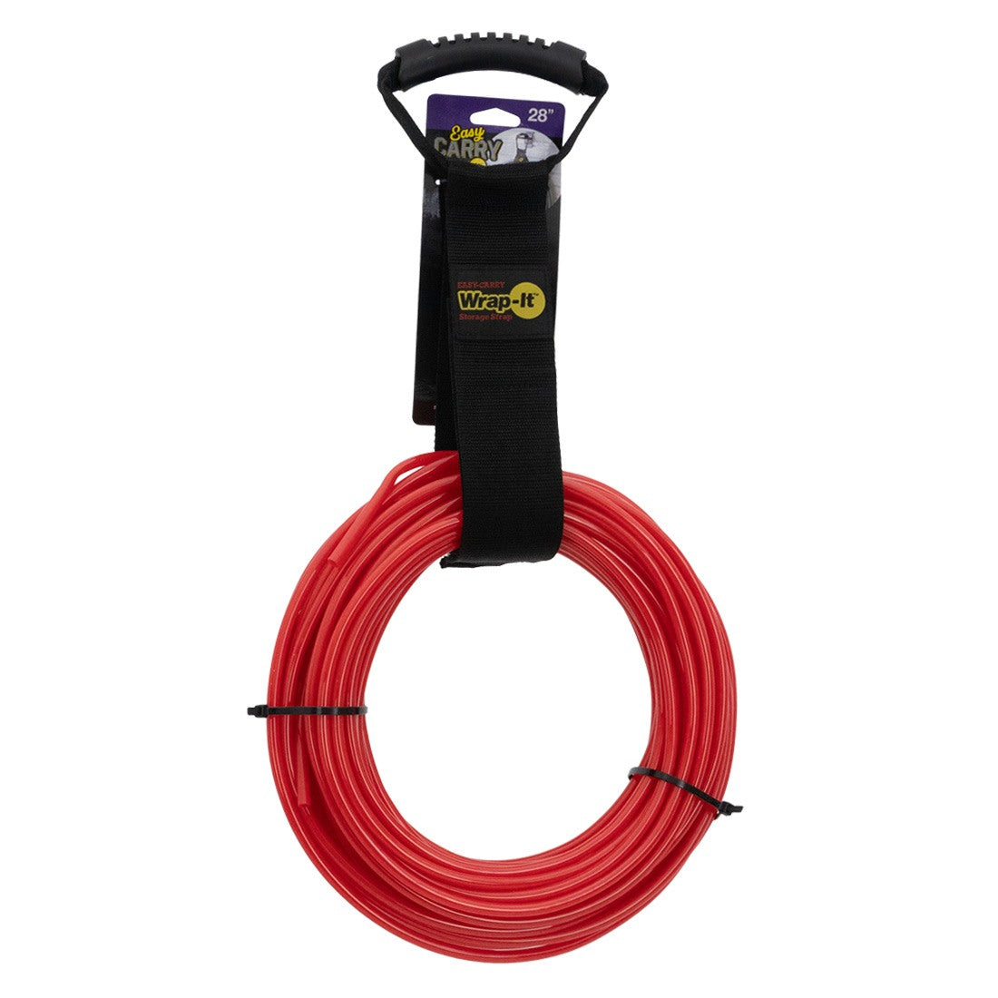 Wrap-It Easy-Carry Storage Strap - 28 Inch Suspending Red Hose Front View