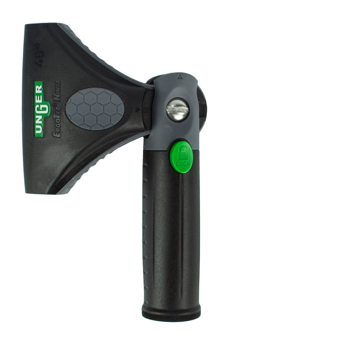 Unger ErgoTec Ninja Squeegee Handle - 40° - Front View with Swiveled Head