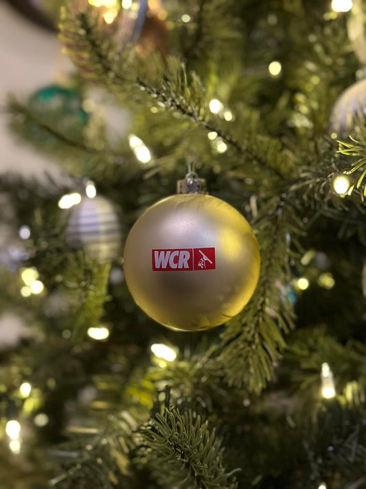 WCR Christmas Ornament on Tree with Lights