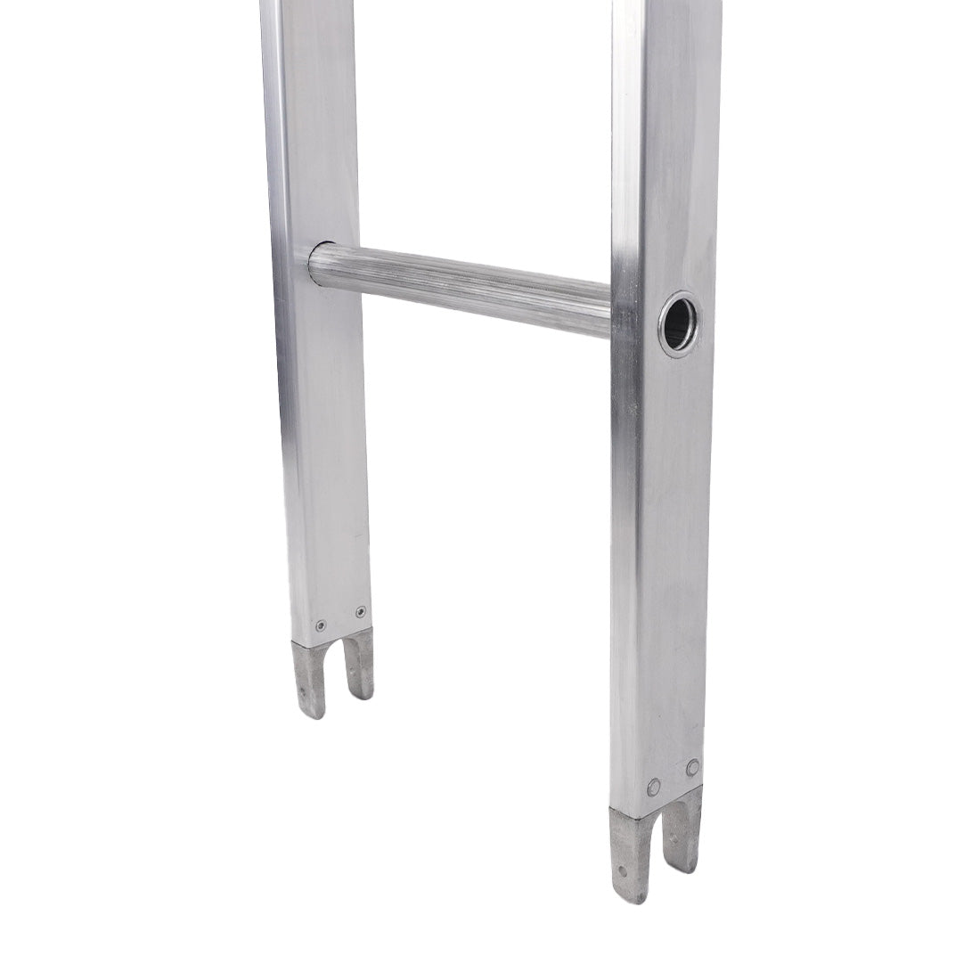 Metallic Ladder Aluminum Open Top Section - 8 Foot Bottom View