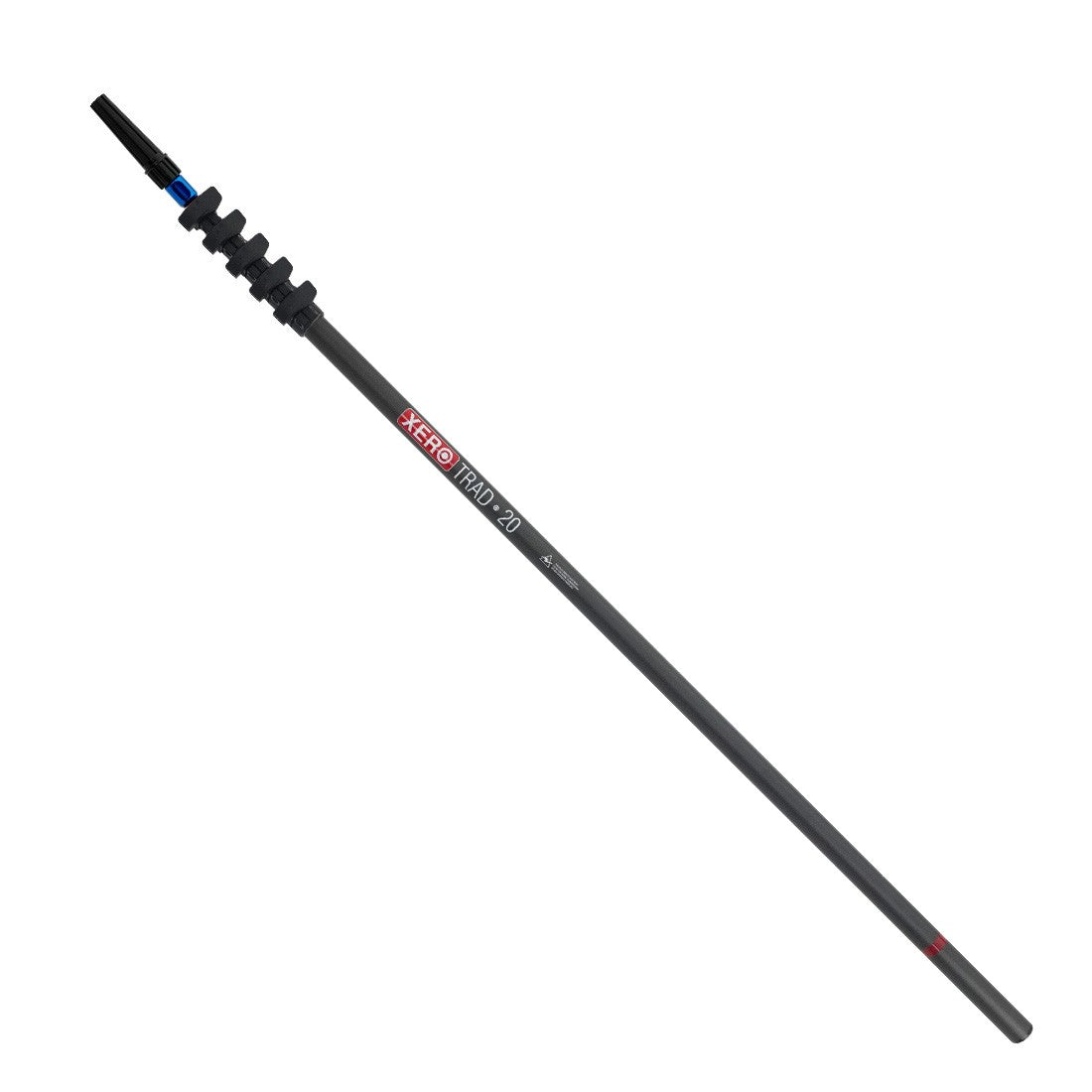 XERO Carbon Fiber Trad Pole 2.0 - Blue XERO Tip View