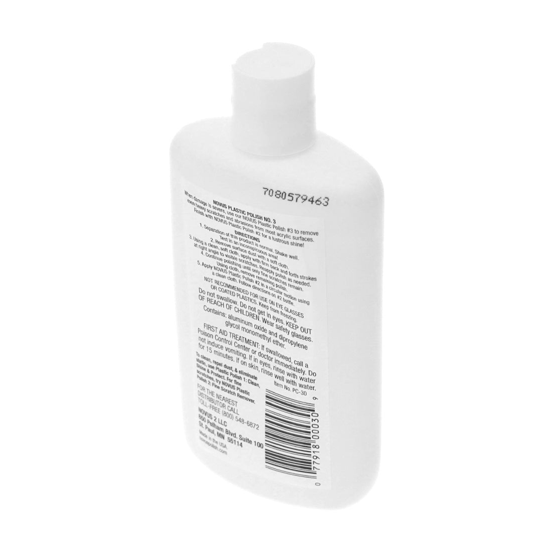 Novus Plastic Polish #3 Heavy Scratch Remover 8 oz - 3/4 Facing Right View