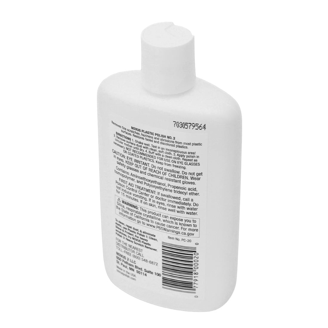 Novus Plastic Polish #2 Fine Scratch Remover 8 oz - 3/4 Facing Right View