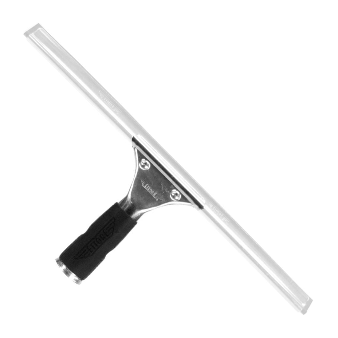 Ettore Stainless Steel Squeegee Handle with Rubber Grip Complete View