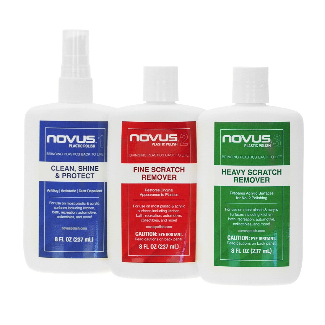 Novus Plastic Polish Kit All Three - Main View