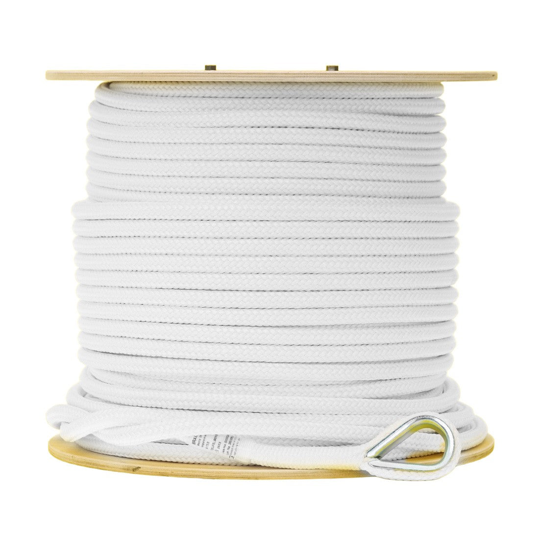 New England Rope with Galvanized Steel Thimbles - 1/2 Inch Front View