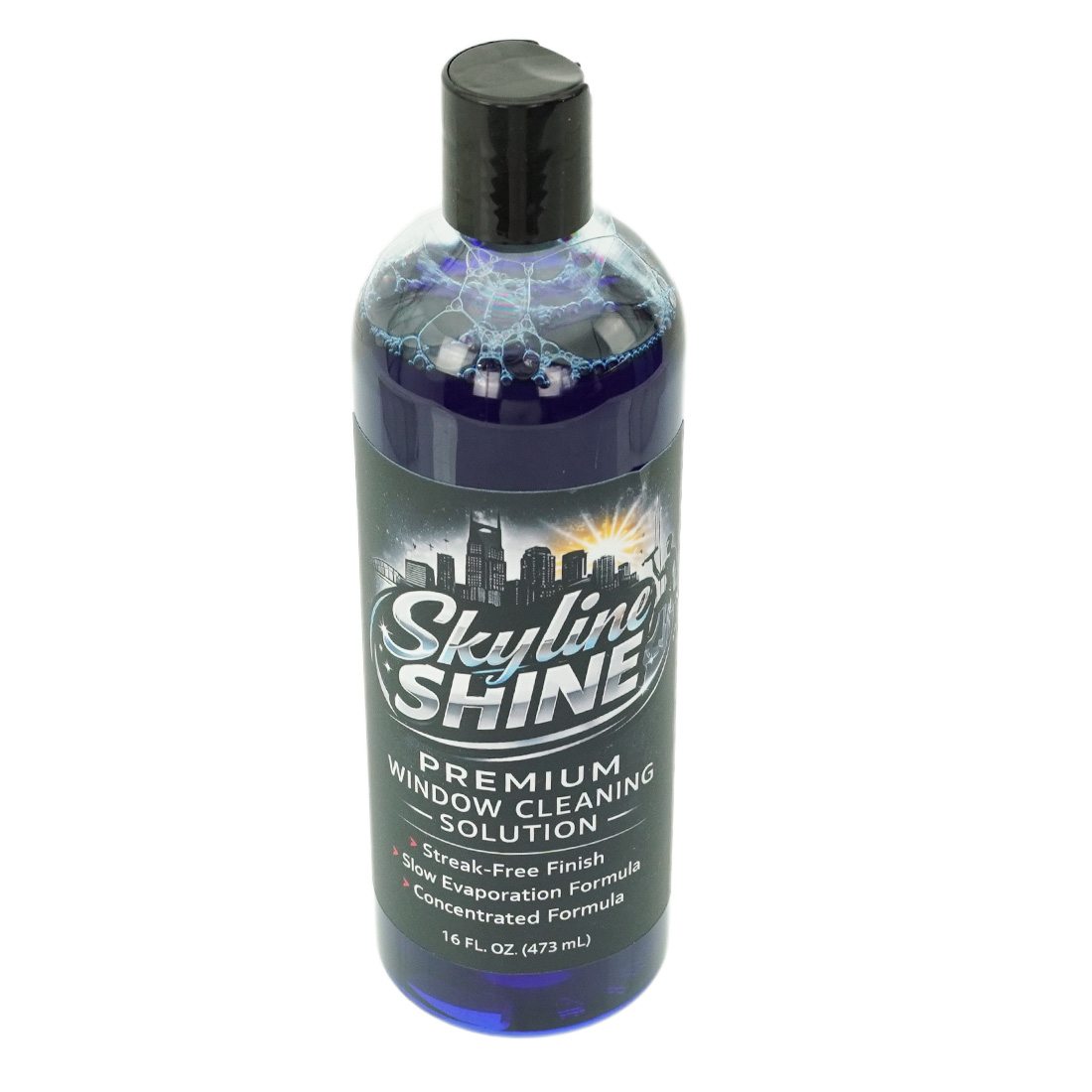 Skyline Shine Window Cleaning Solution - 16 oz Top Angle View