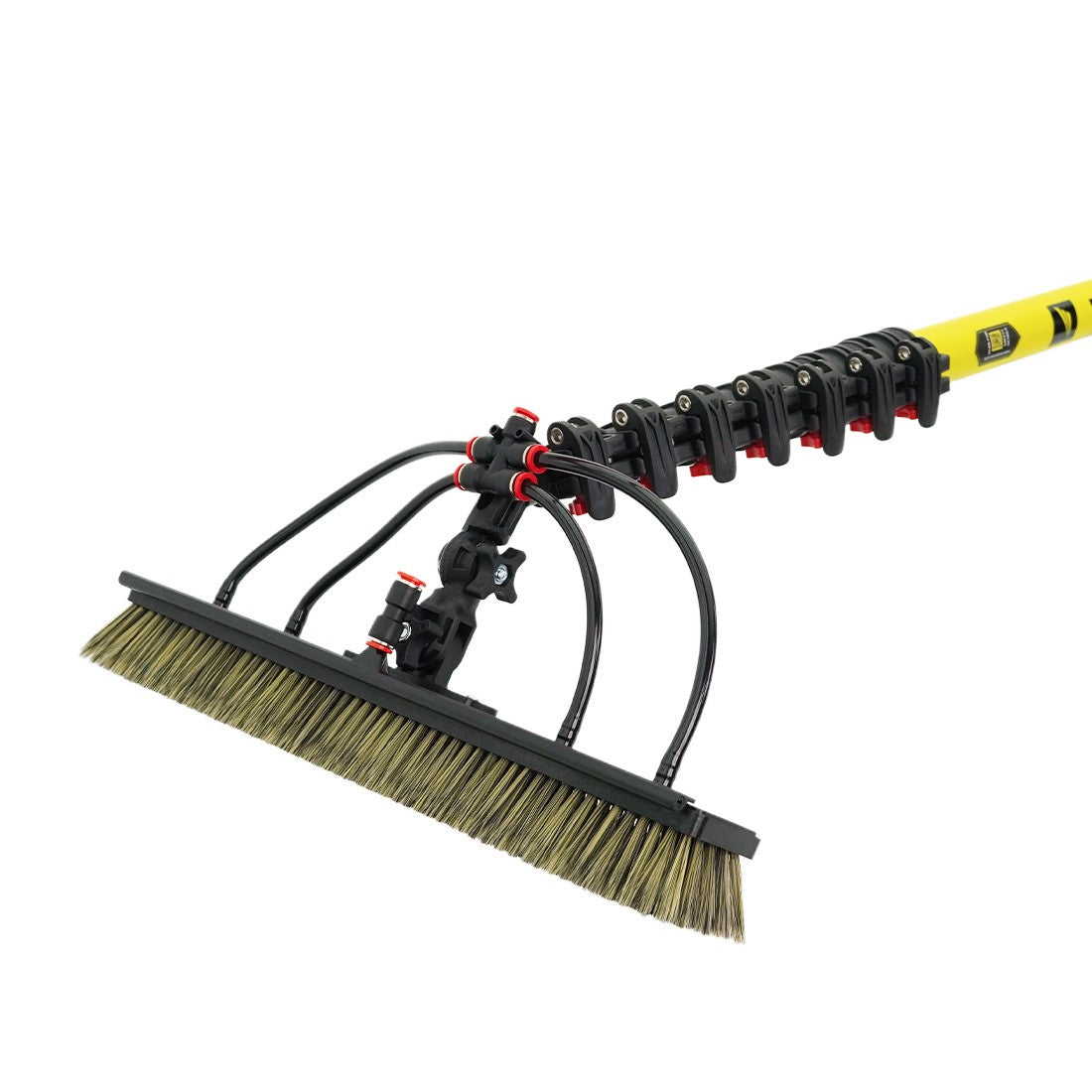 Tucker Solar Boost Water Fed Pole Complete - Brush and Clamp 3/4 View