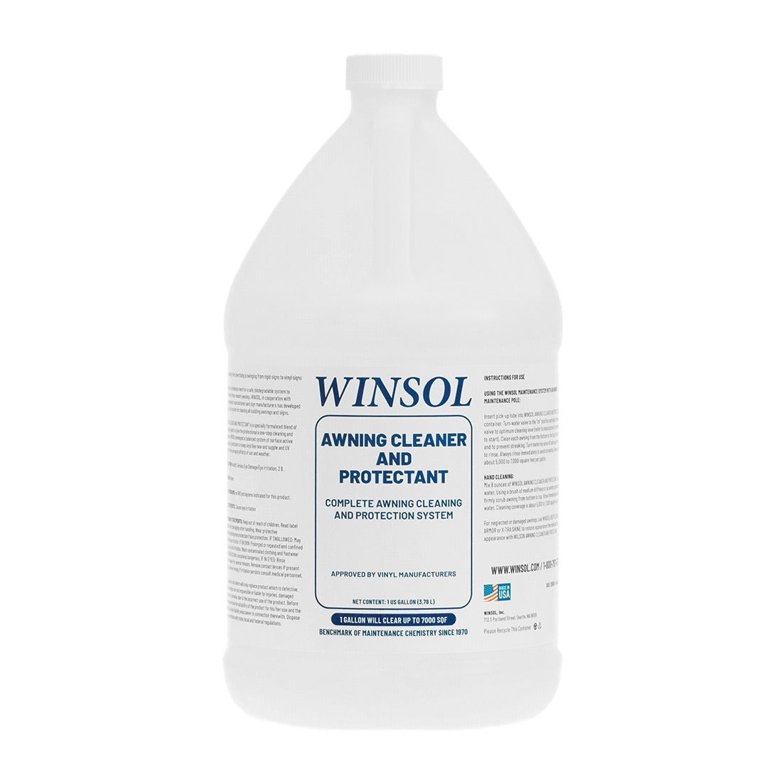 Winsol Awning Cleaner and Protectant Gallon Front View