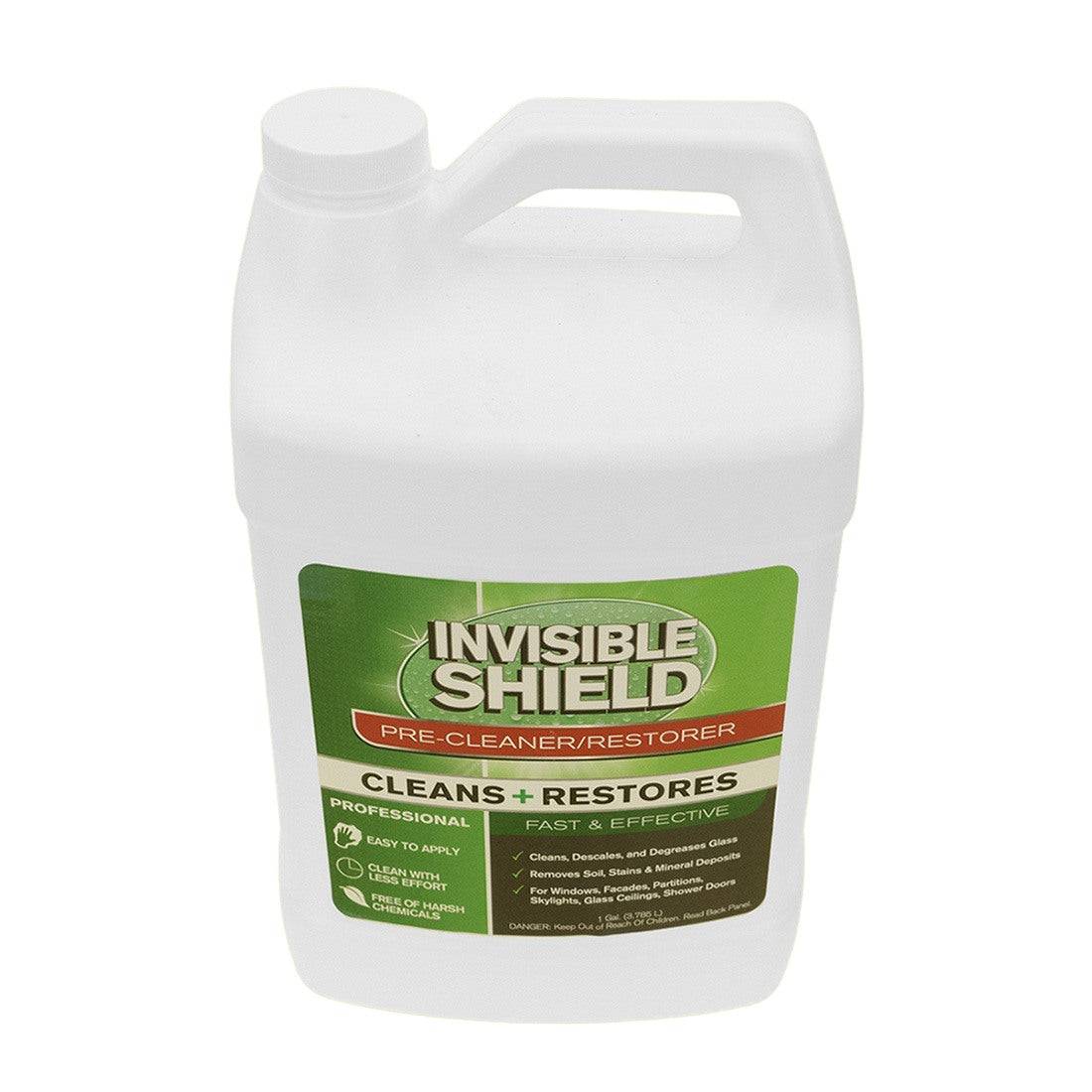 Clean-X Invisible Shield Pre-Cleaner + Liquid Restorer Concentrate - Gallon Top Angle View