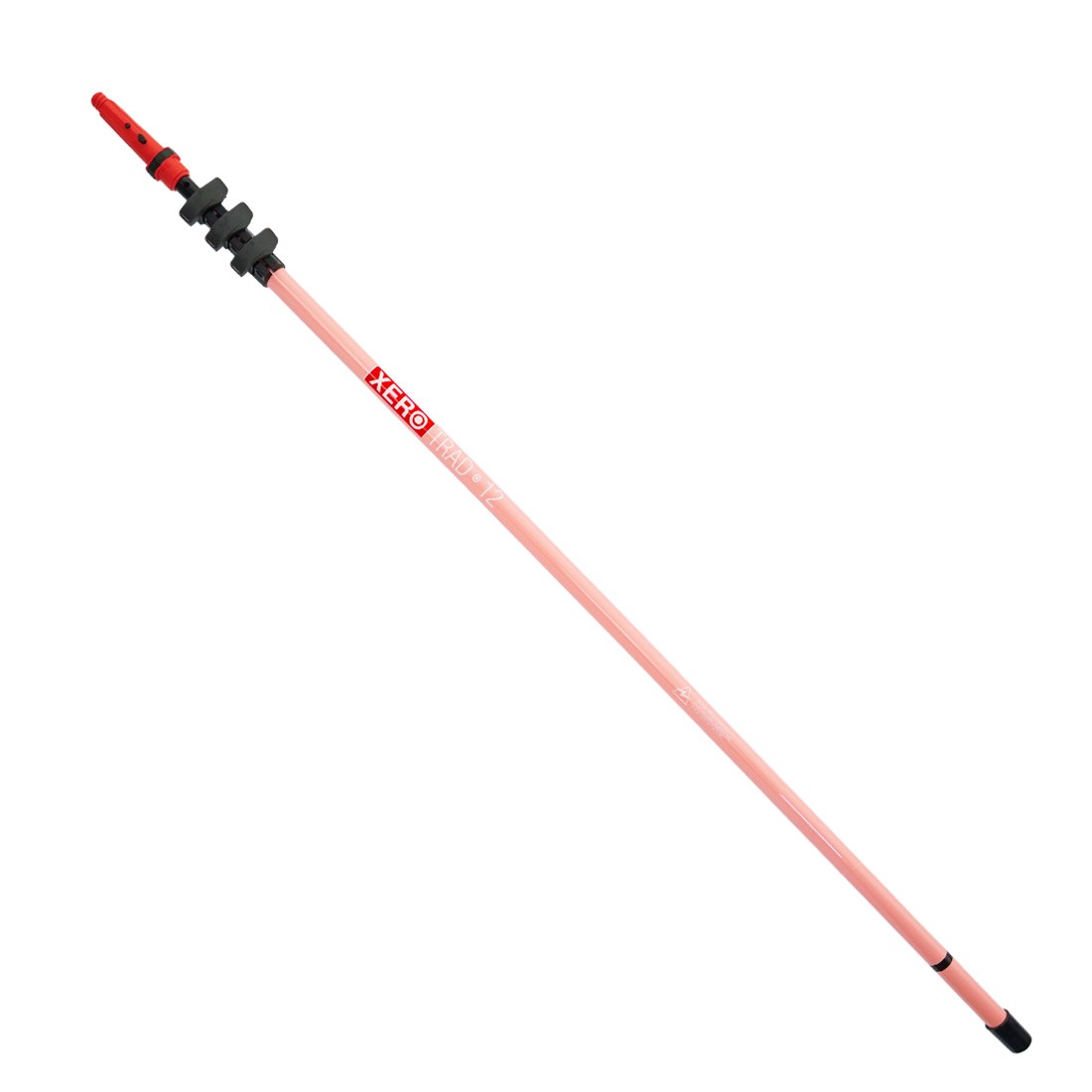 XERO Carbon Fiber Trad Pole 2.0 Light Pink Unger Red Tip View