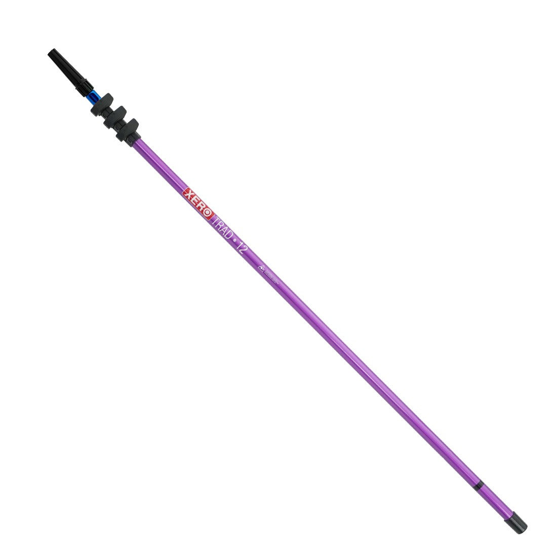 XERO Carbon Fiber Trad Pole 2.0 - Electric Purple XERO Tip View