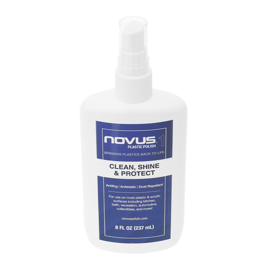 Novus Plastic Polish #1 Clean and Shine 8 oz - Overhead View