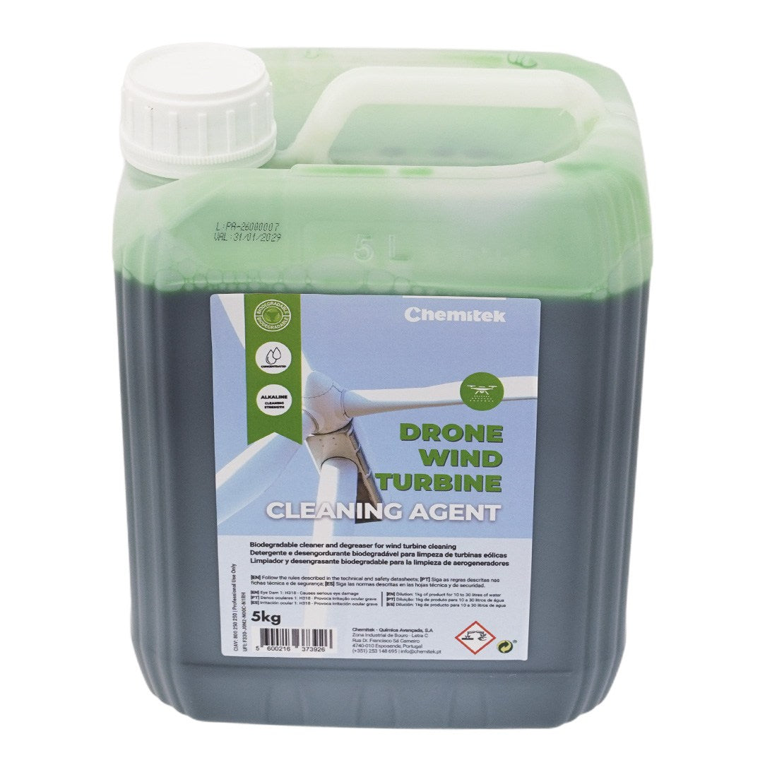 Chemitek Drone Wind Turbine Cleaning Agent Top Angle View