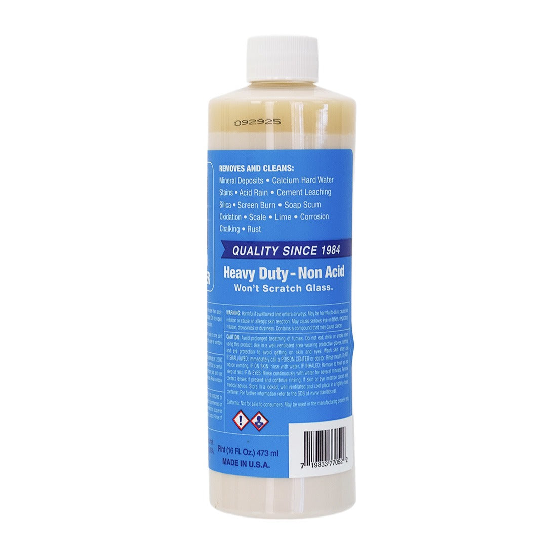 Titan A-1 Hard Water Stain Remover Back View