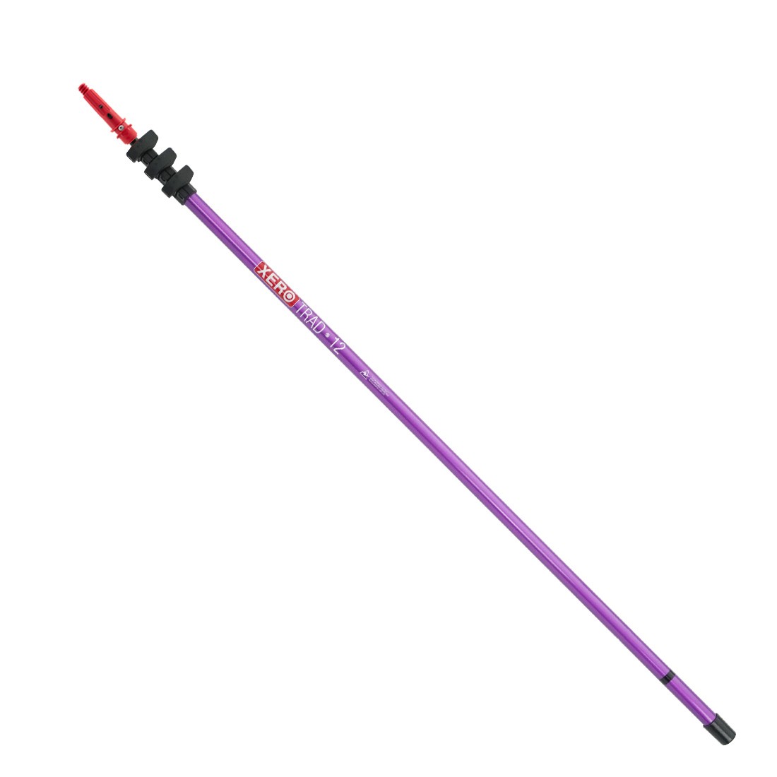 XERO Carbon Fiber Trad Pole 2.0 - Electric Purple Unger Tip View