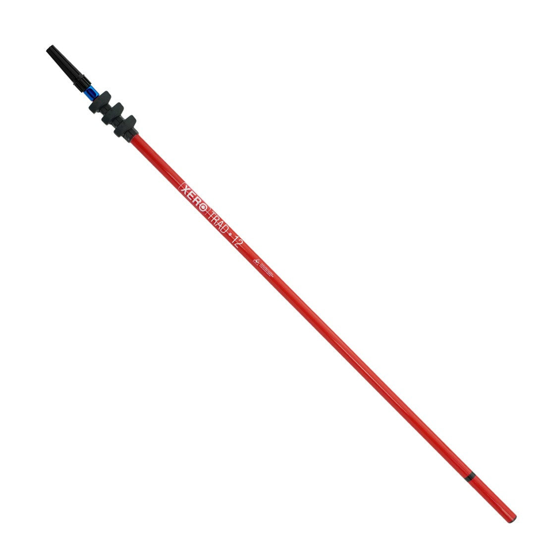 XERO Carbon Fiber Trad Pole 2.0 - Red XERO Tip View