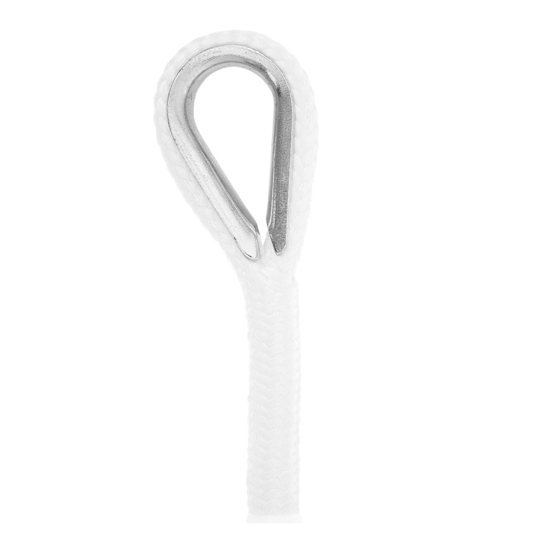 New England Rope with Galvanized Steel Thimbles - 1/2 Inch End View