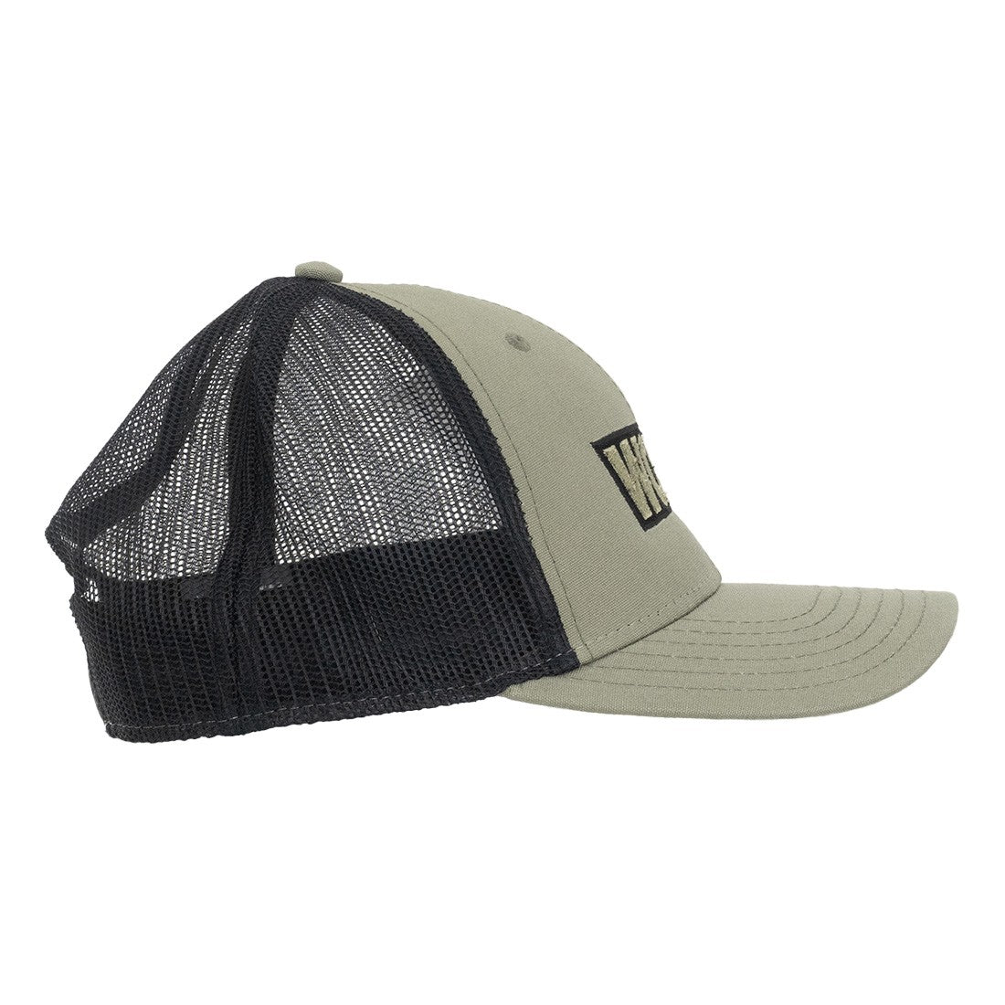 WCR Military Green Trucker Cap Side View