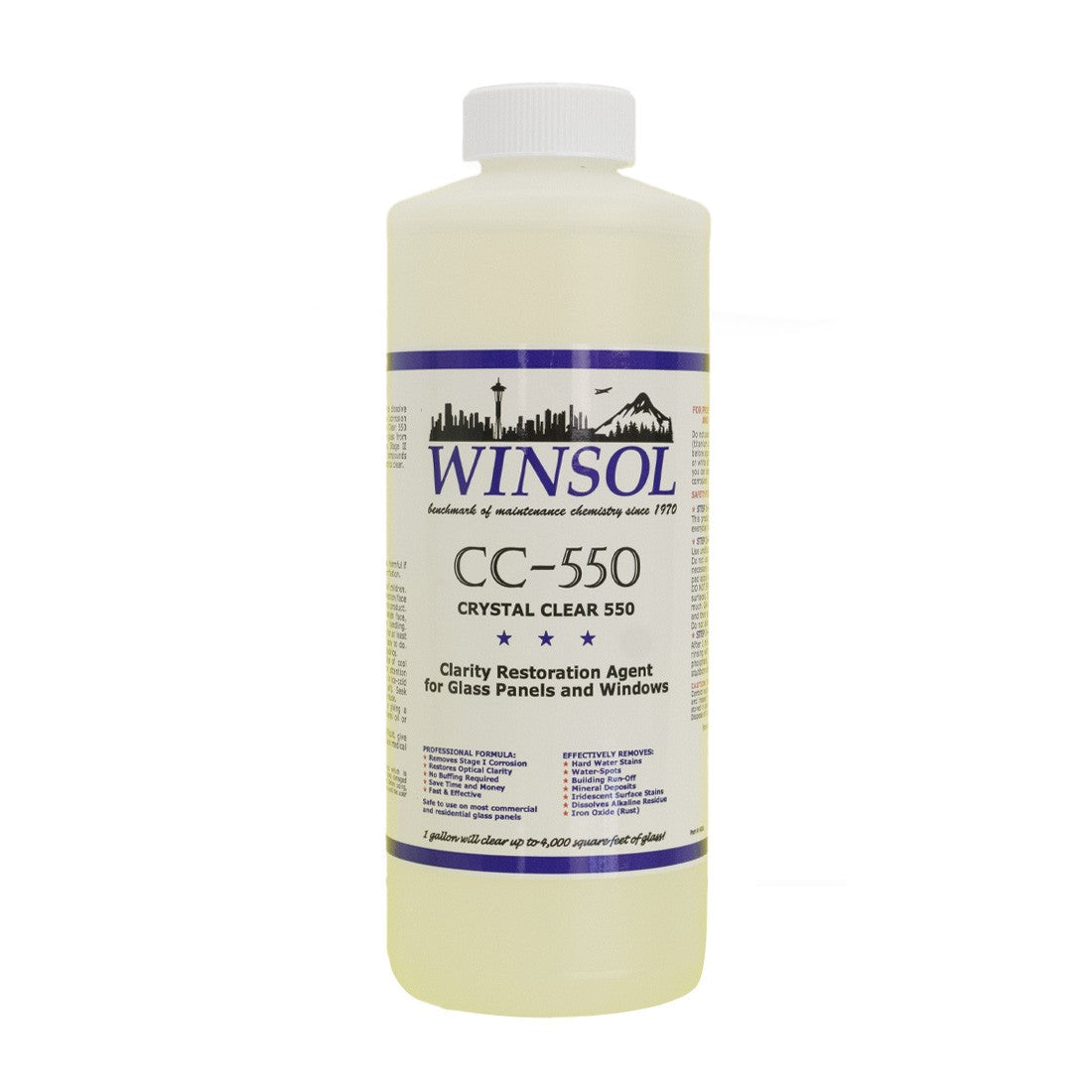 Winsol Crystal Clear 550 Hard Water Stain Remover – Window Magic Supply