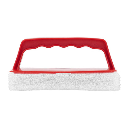 World Enterprises Gripper Scrub Pad Holder Side with Scrubber View