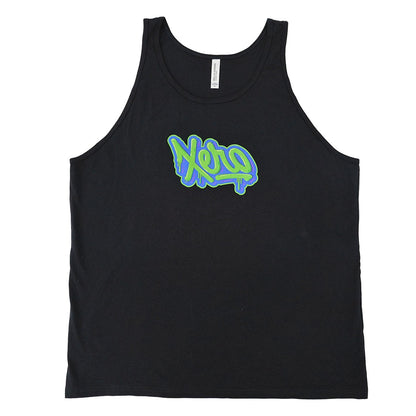 XERO Drip Script Tank Black Full View