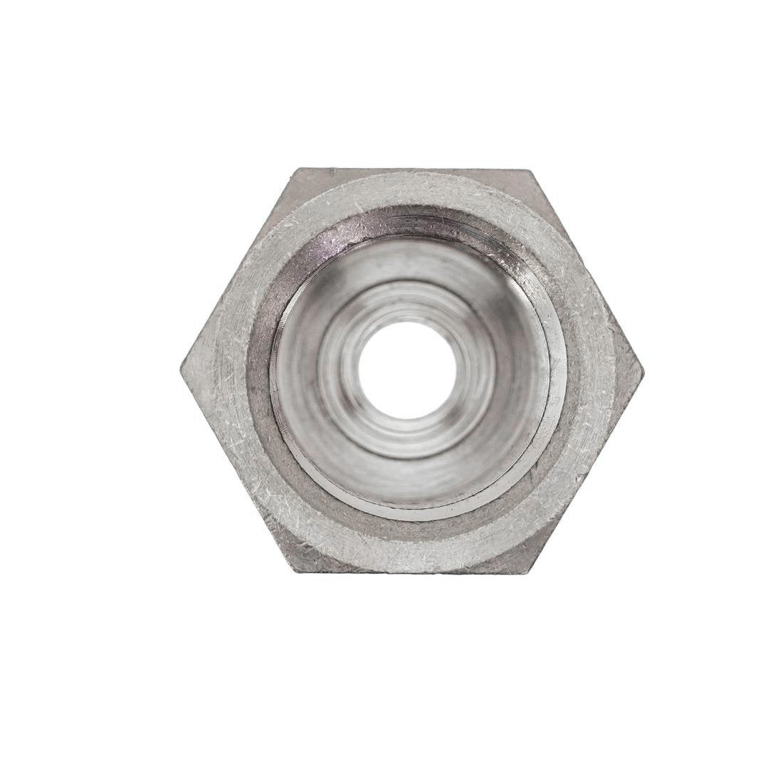 PTC Straight Female Connector 5/16" OD - 3/8" NPT Female Bottom View