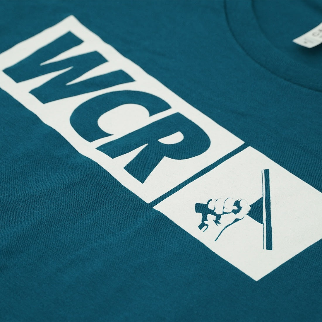 WCR Deep Teal T-Shirt Flat Angle View