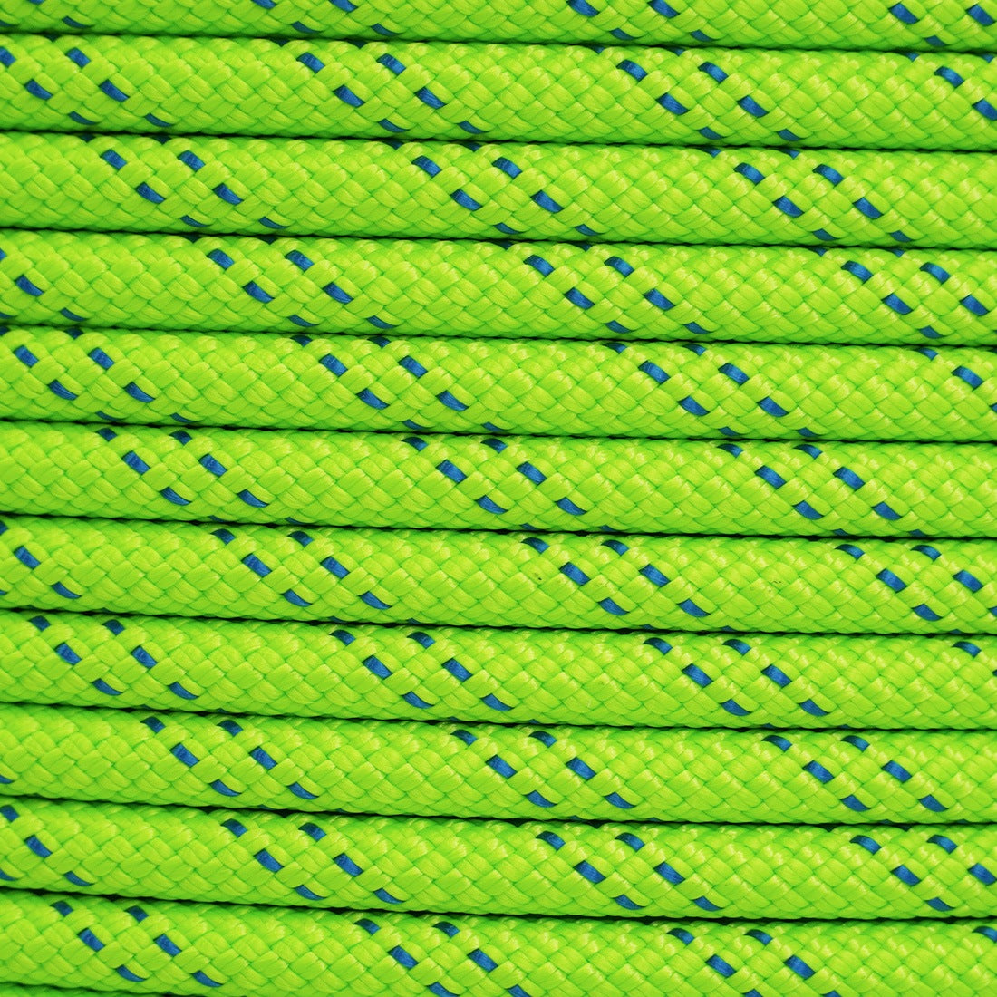 New England Rope KM III Green/Blue Tracer - Close Up View