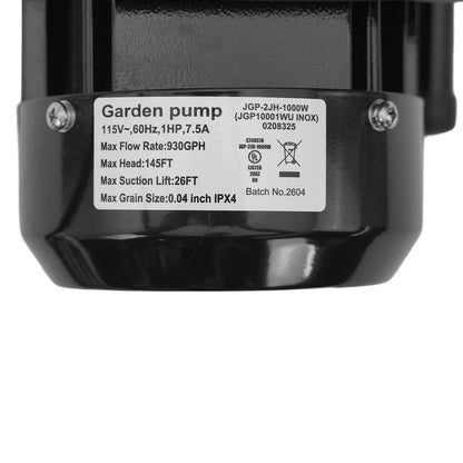 XERO Sprinkler Pump Label View