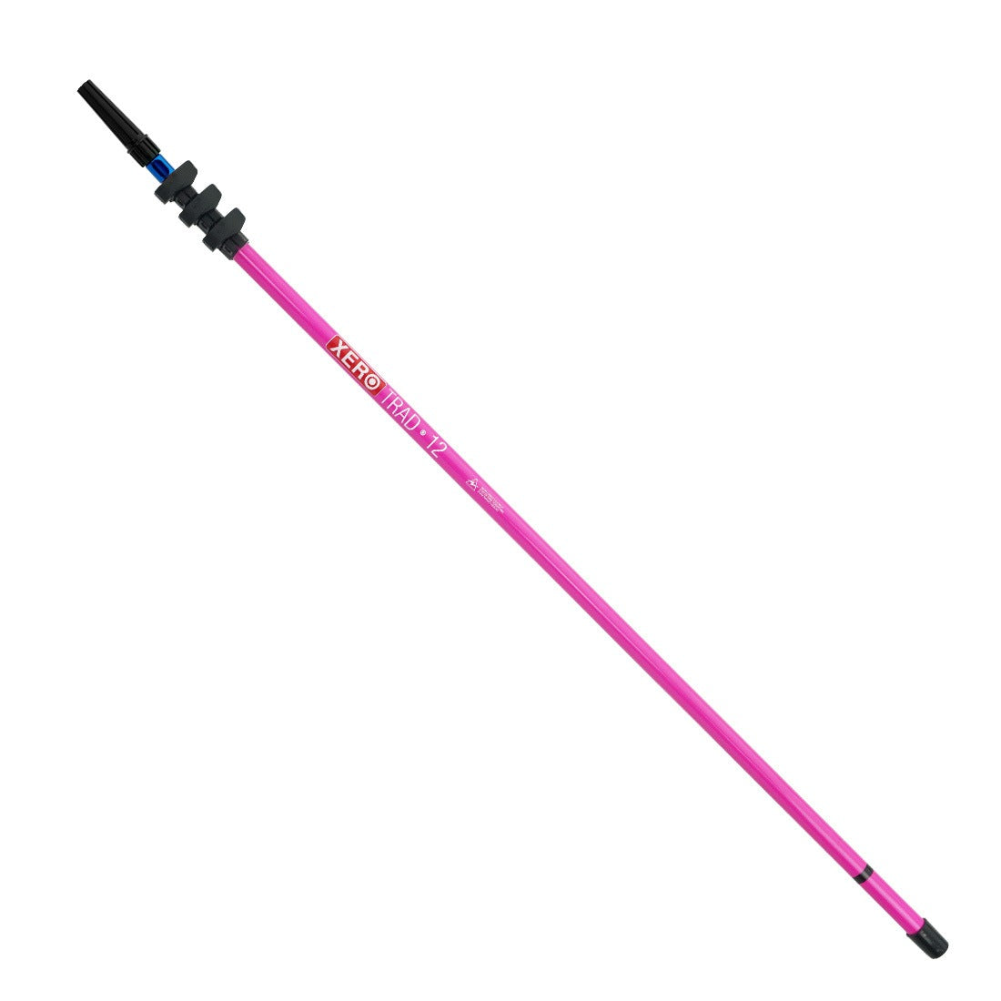 XERO Carbon Fiber Trad Pole 2.0 - Hot Pink XERO Tip View