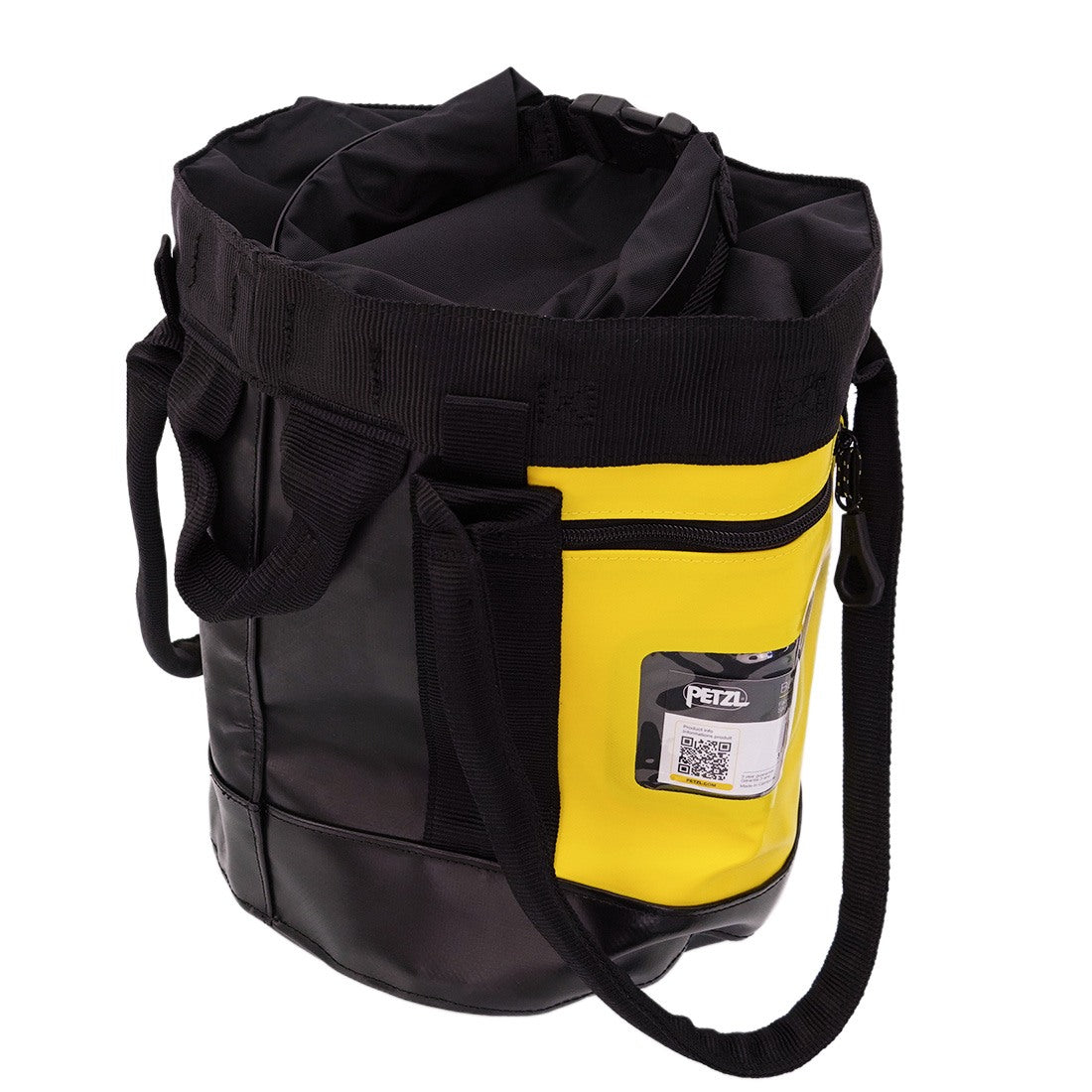 Petzl Bucket Yellow 15 L Back Angle View