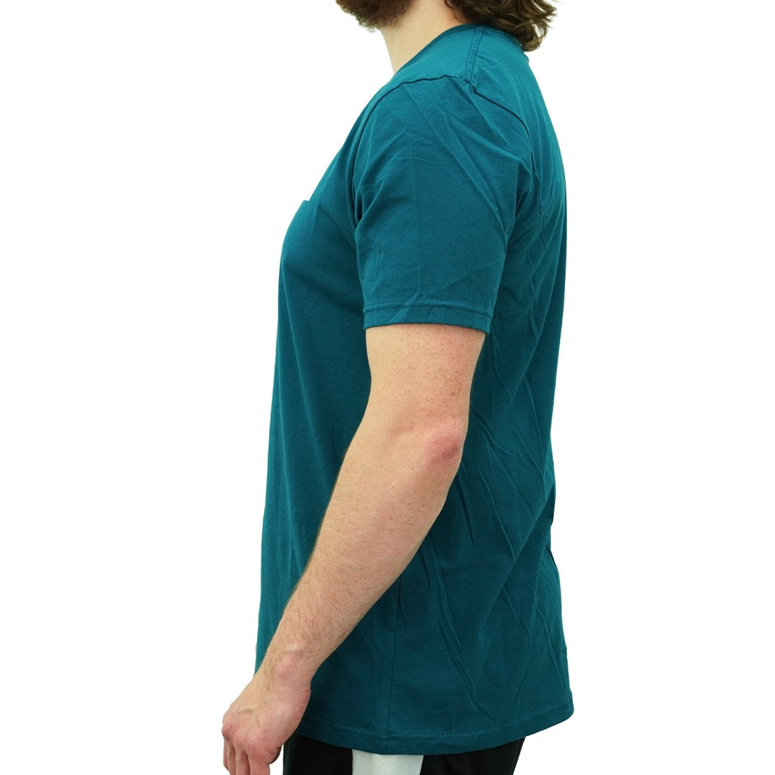 WCR Deep Teal T-Shirt Model Side VIew