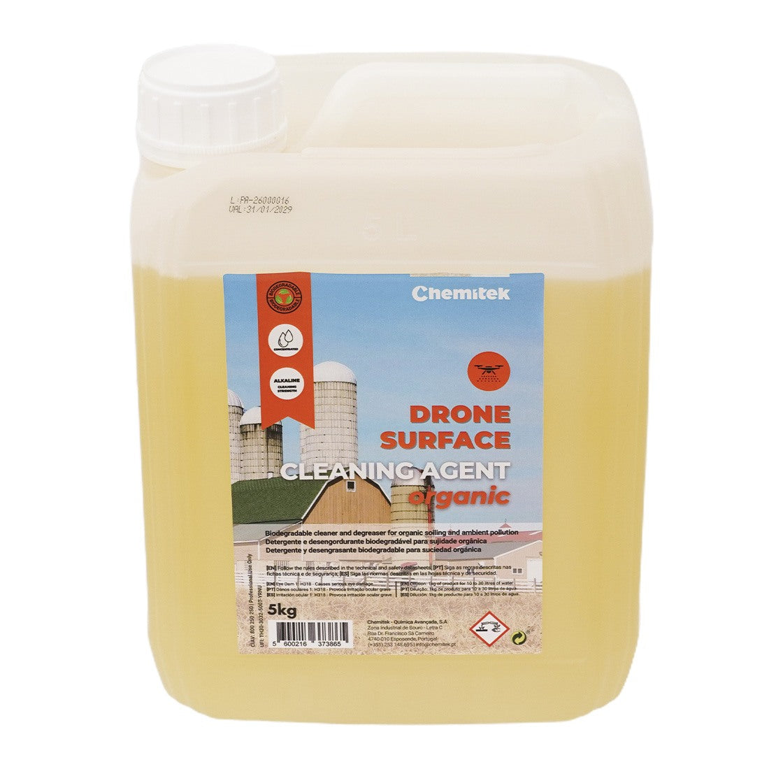 Chemitek Organic Drone Surface Cleaning Agent Top Angle View