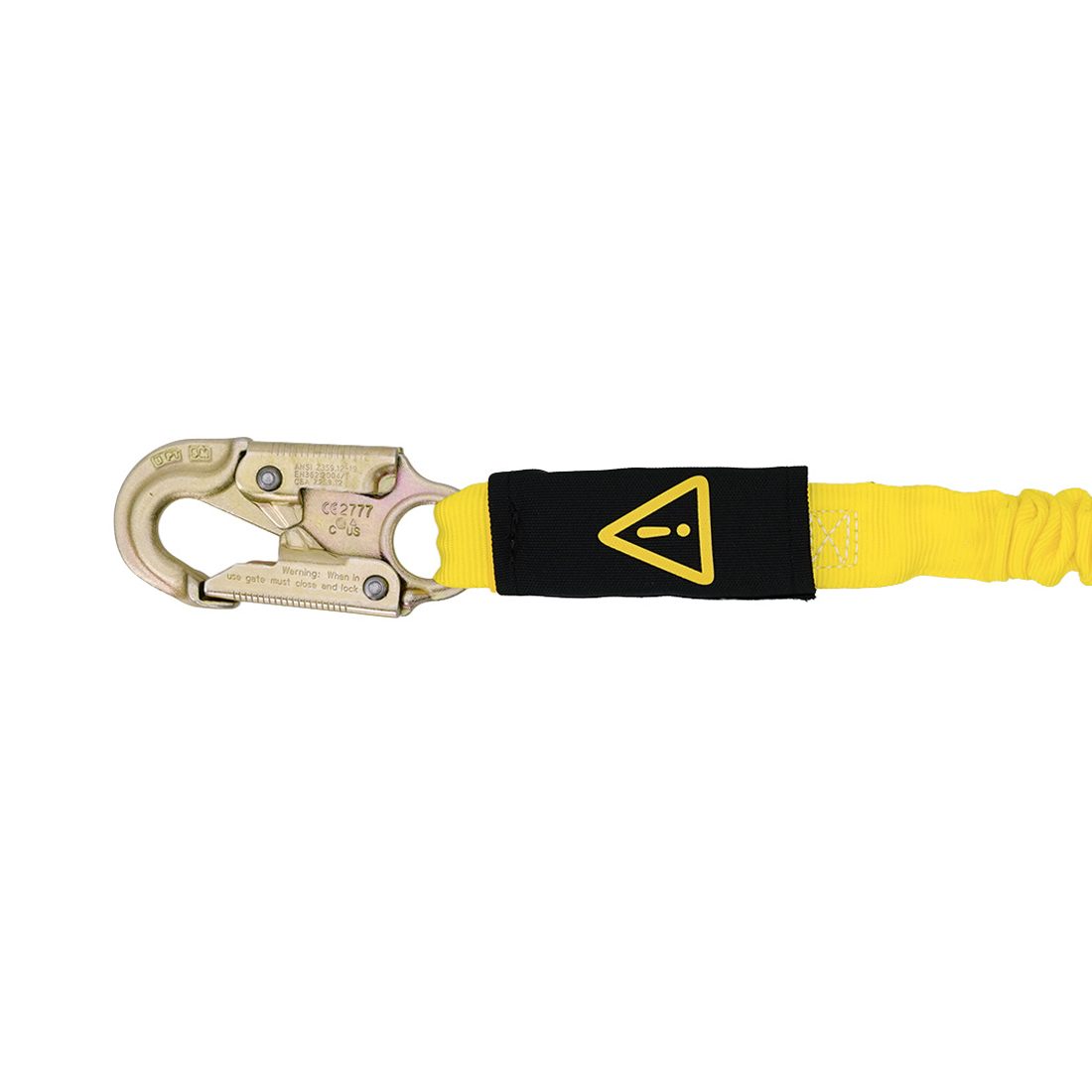 Gemtor Decelerator Lanyard - Single Leg Black End View