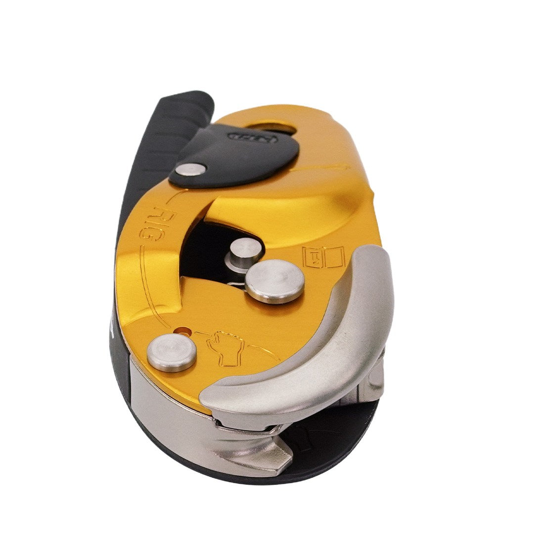 Petzl RIG Descender Yellow Top Angle View