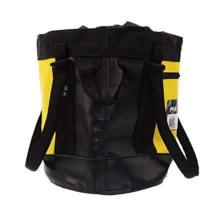 Petzl Bucket Yellow 15 L Back View