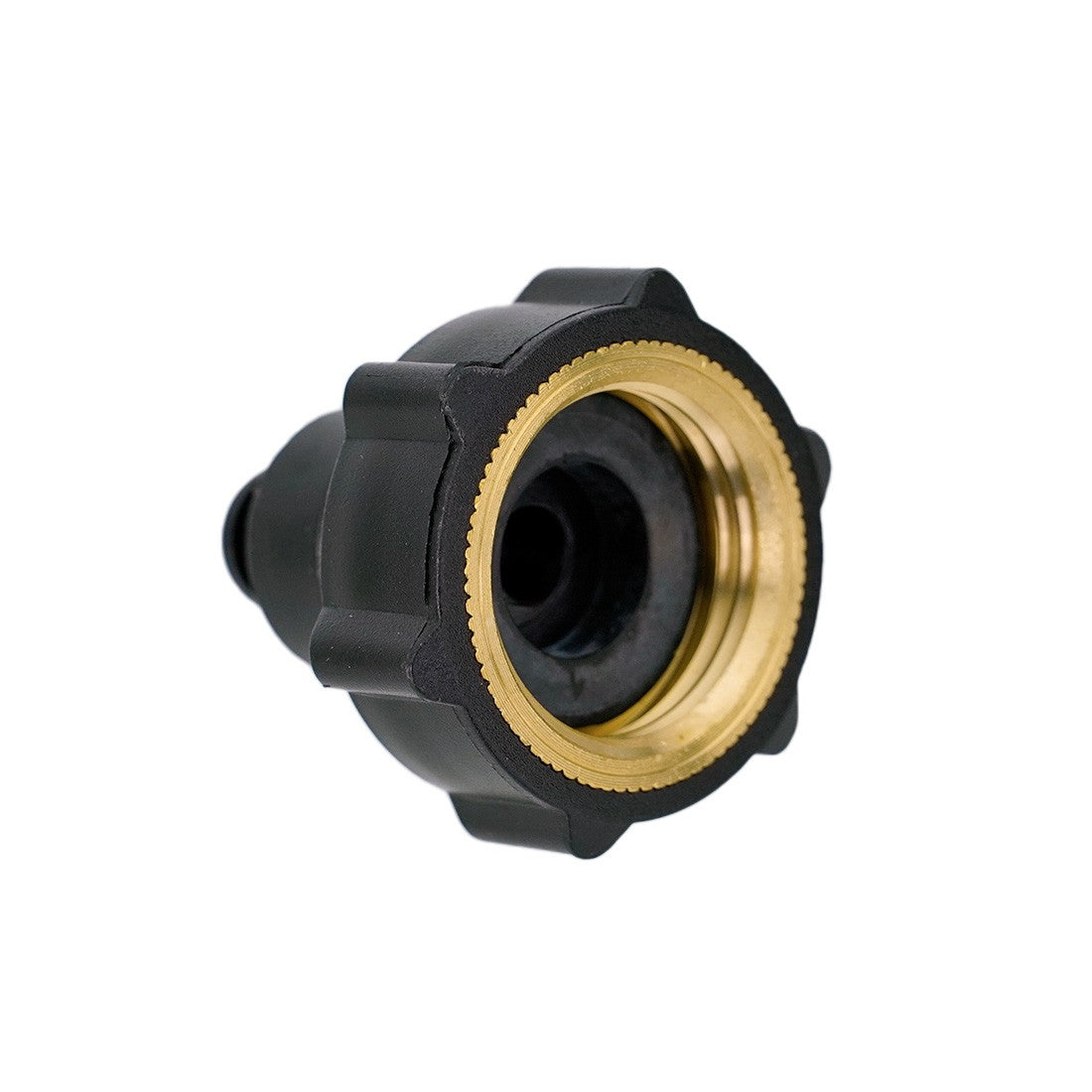 XERO 5/16 Push Connect x Female Garden Hose Angle View