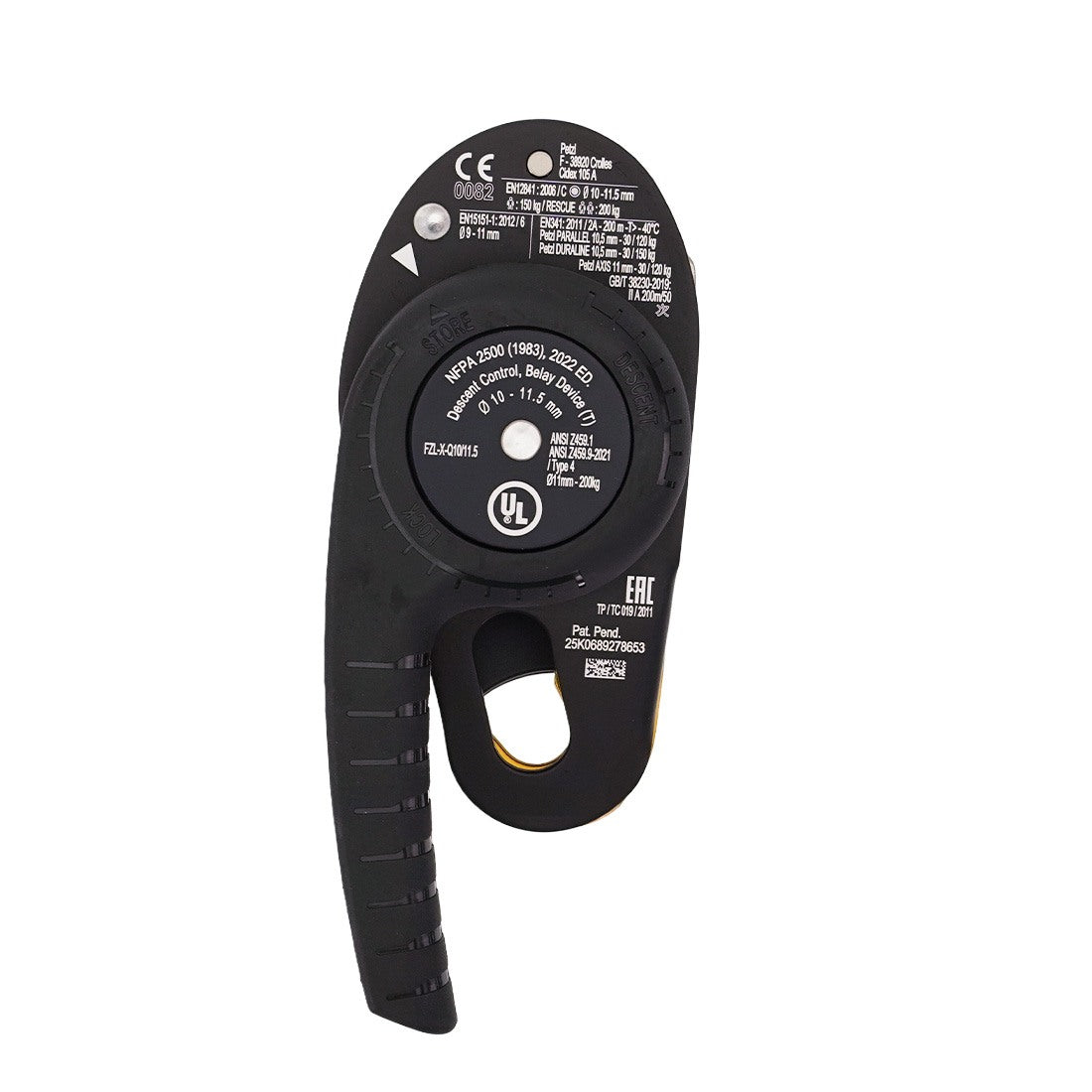 Petzl RIG Descender Yellow Back View