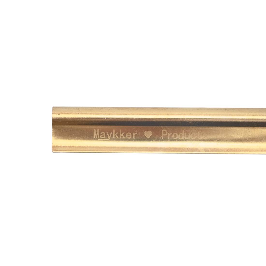 Maykker Brass Squeegee Channel End View