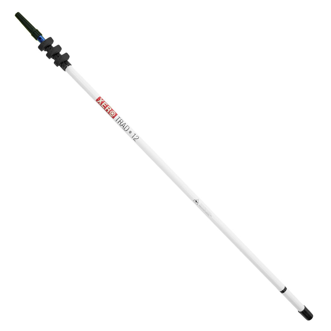 XERO Carbon Fiber Trad Pole 2.0 White XERO Tip View