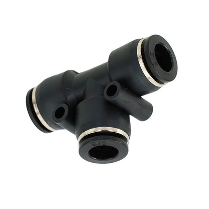 XERO Push-to-Fit T-Fitting 3/8 Side Angle View