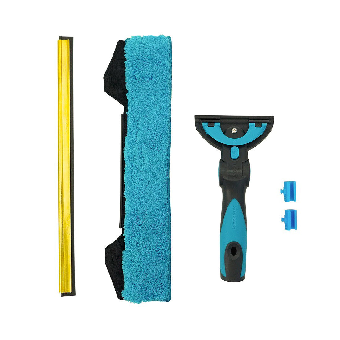Ettore Commander Clip Squeegee Combo Master Brass Blue View